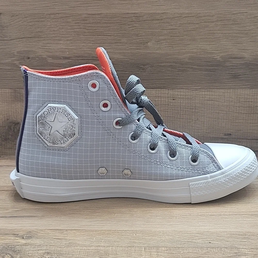 Converse Kids High-Top Sneakers - Gray and Orange
